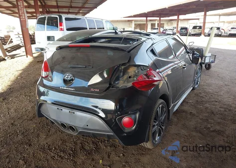 2016 Hyundai Veloster Turbo z USA, uszkodzony, nr VIN KMHTC6AE9GU292845